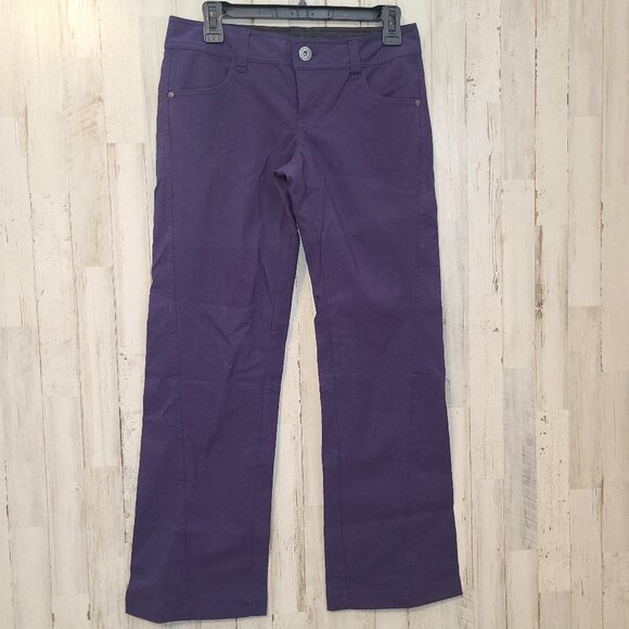 Athleta size 4P purple Low Rise Hiking Pants Straight stretch Retro - Picture 1 of 5